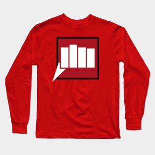 Karate Fist - White on Red Long Sleeve T-Shirt